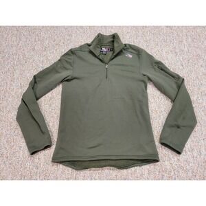 RLX Polo Sport Sweater Mens Small Green Pullover Fleece Quarter Zip Made In USA